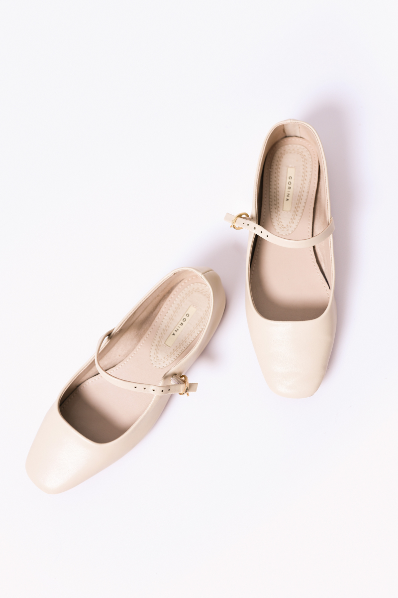 Bailarina Mary Jane Beige - CORINA