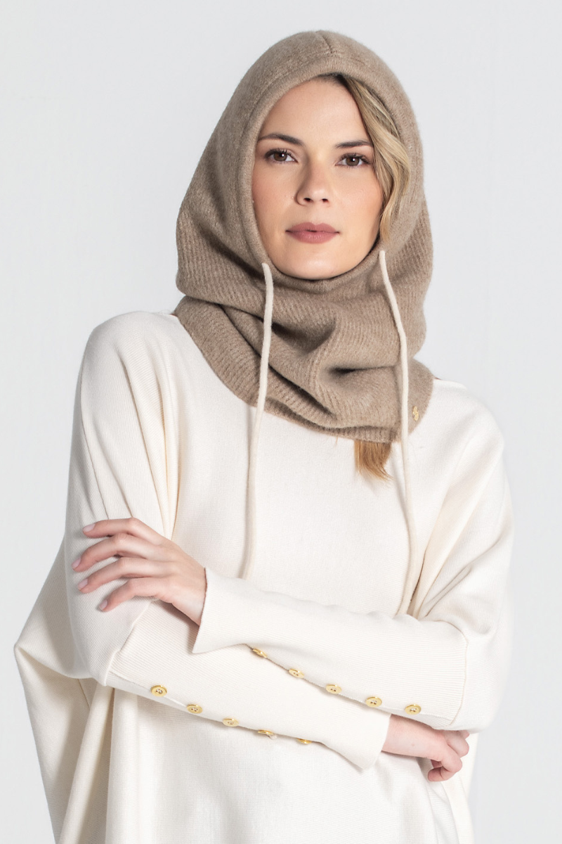 Balaclava avec cordon Taupe – RUGA