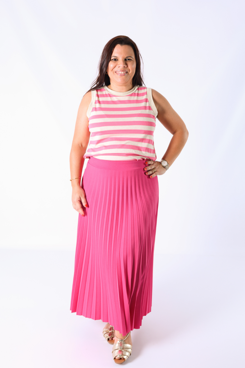 Blusa Yara Riscas Rosa