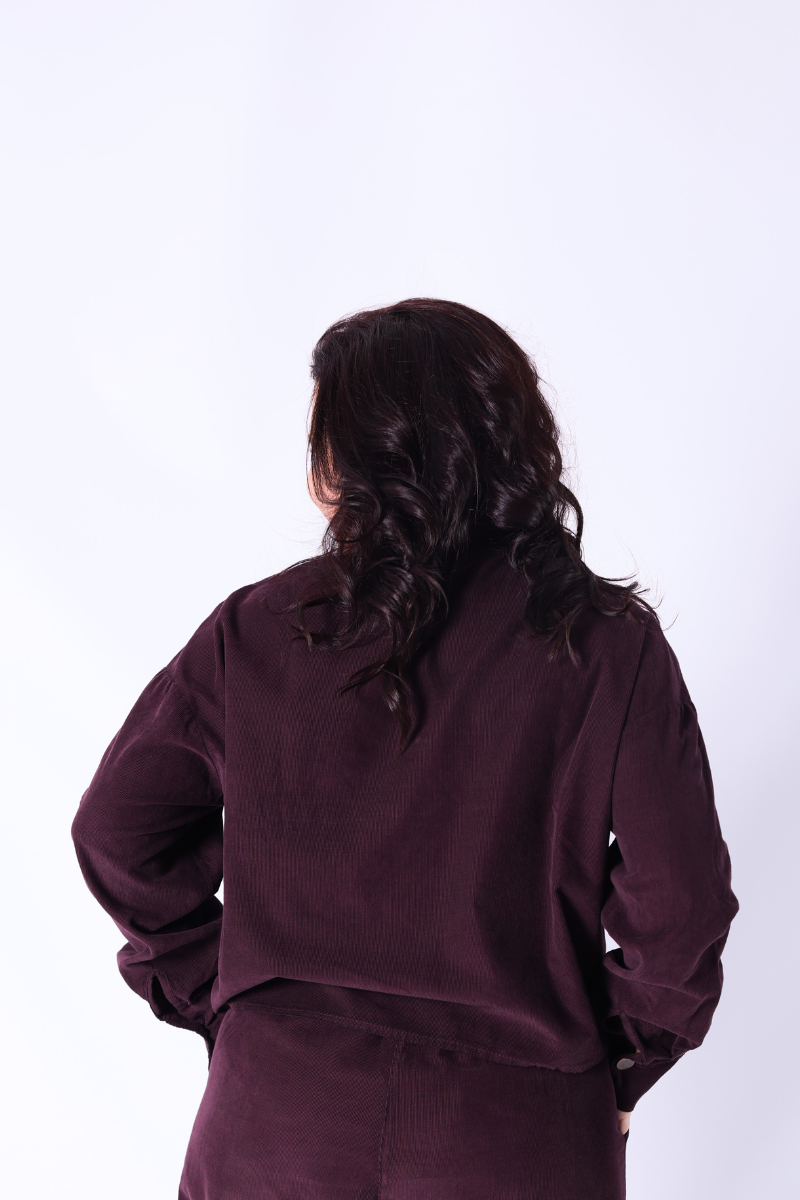Camisa com botões Borgonha - RUGA