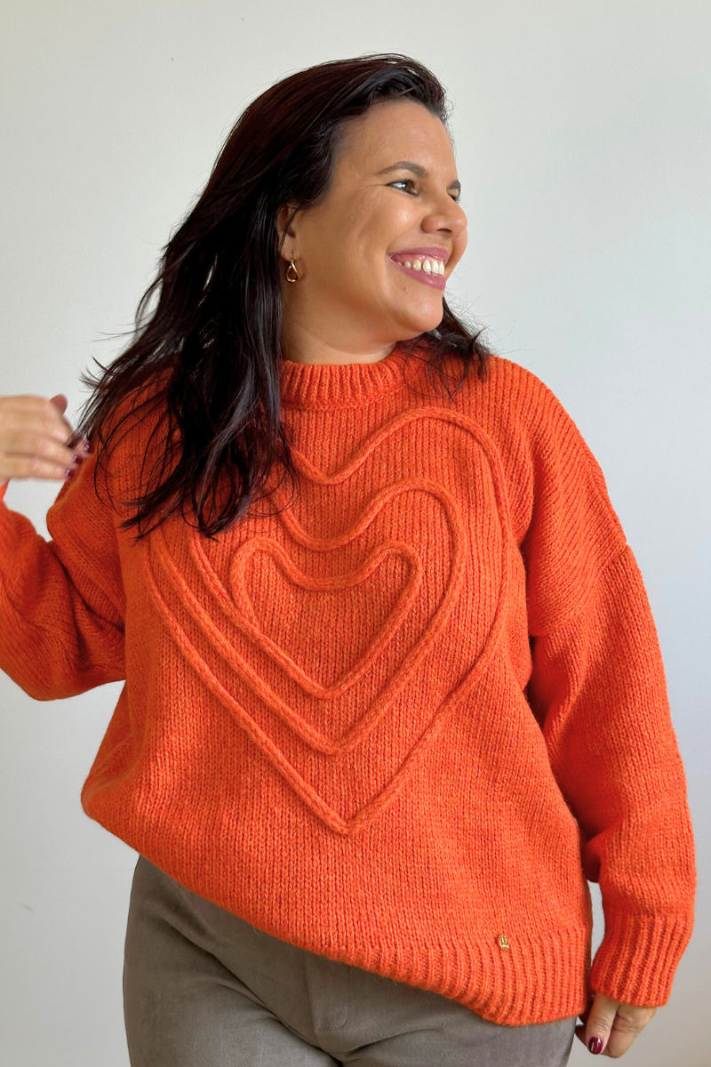 Camisola Coração Laranja - RUGA