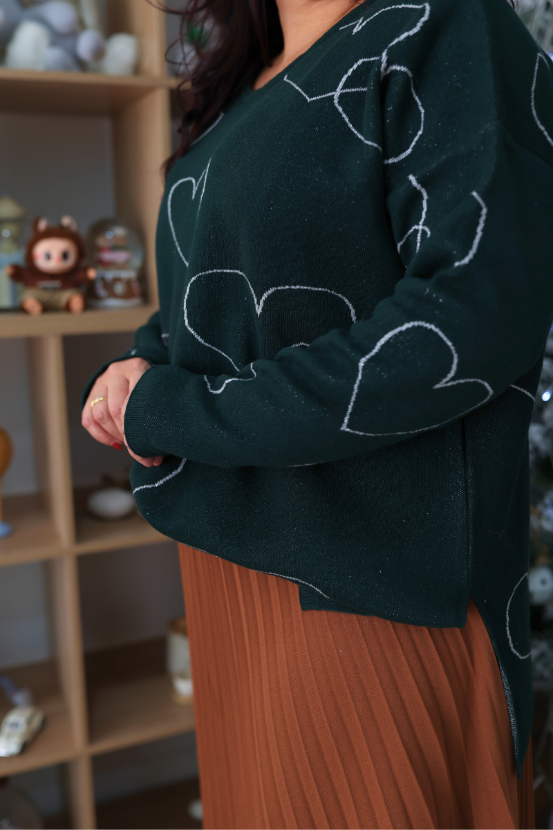 Jersey de Navidad Verde Corazón – RUGA