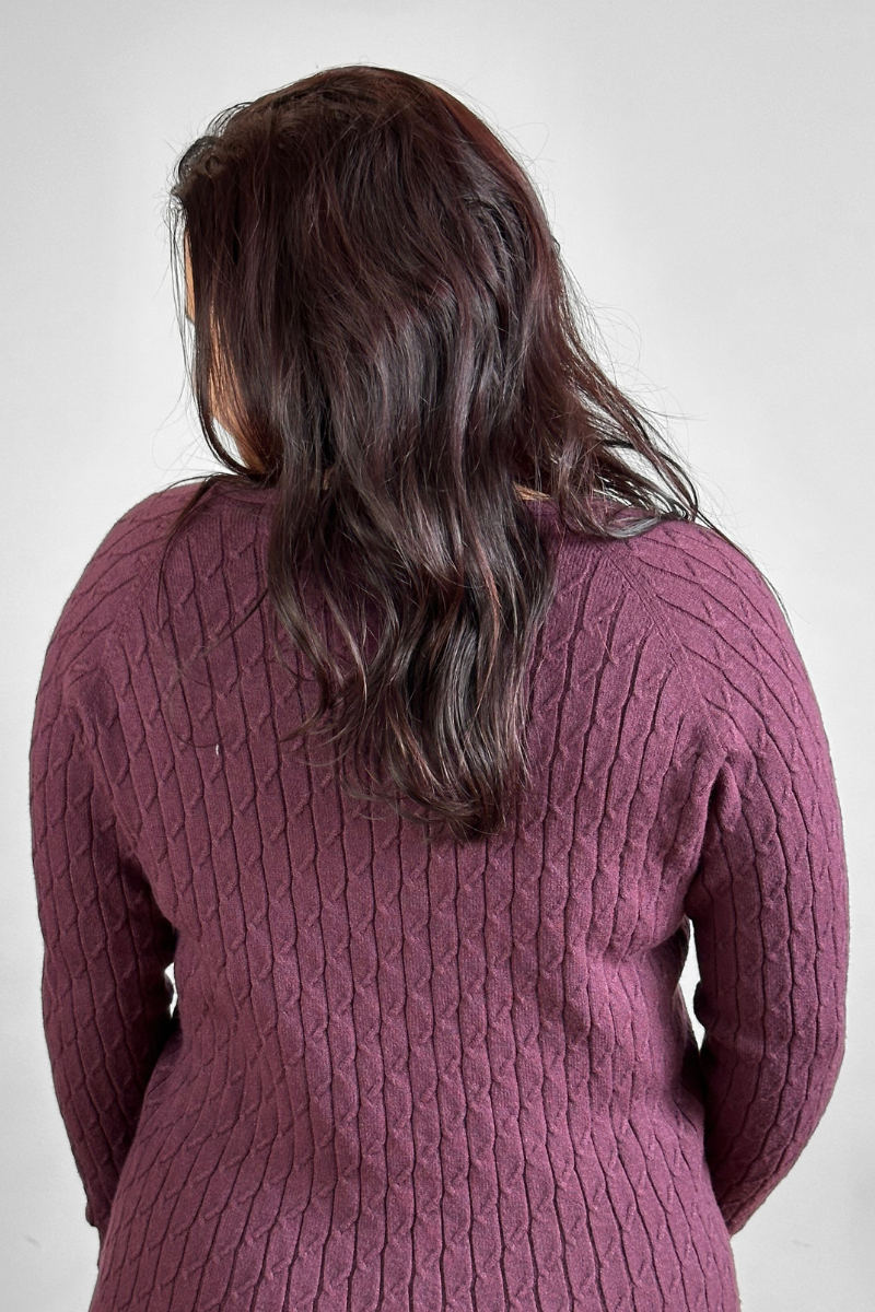 Camisola Tranças Borgonha - RUGA