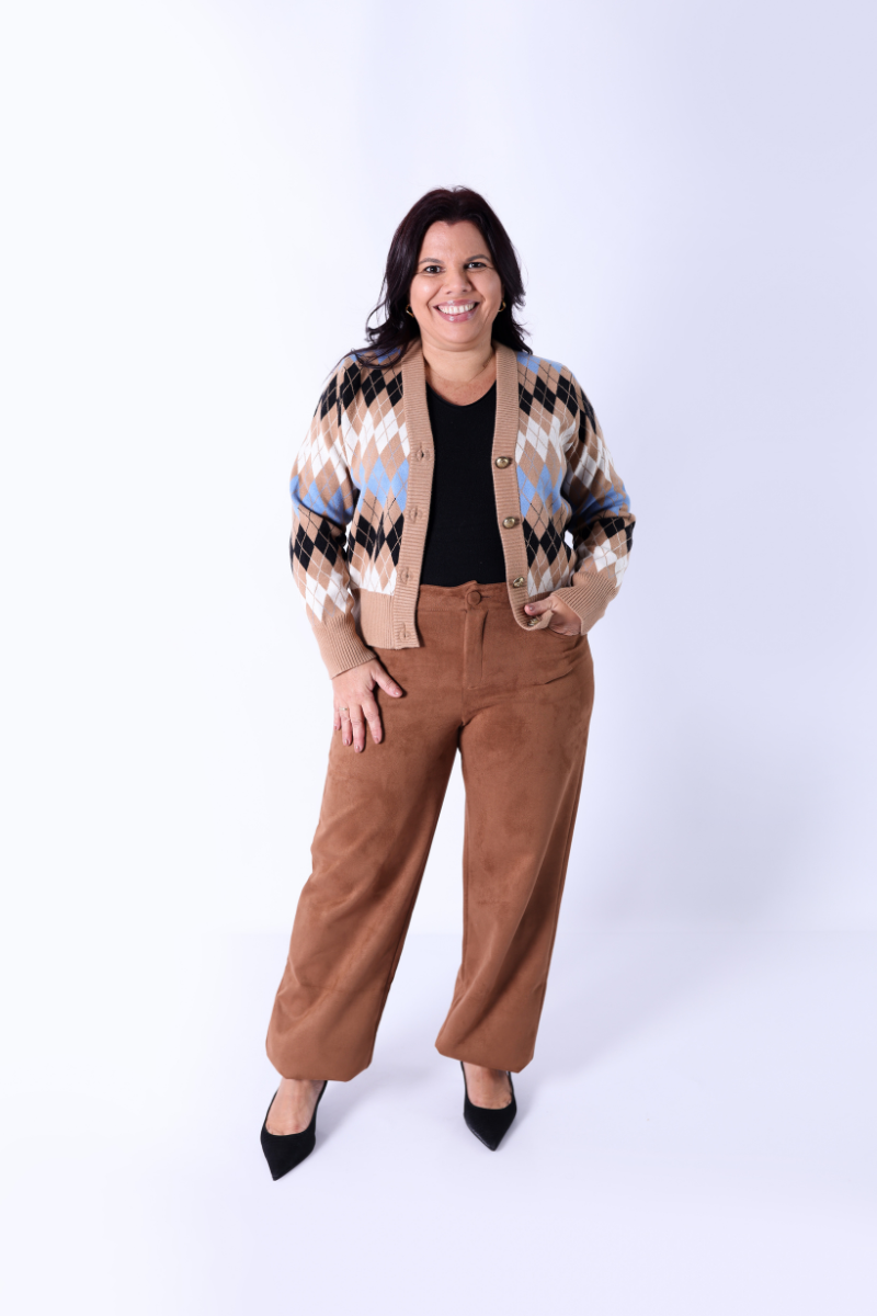 Chaqueta Rombos Camel - RUGA