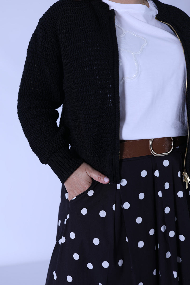 Casaco Perfurado Preto - RUGA