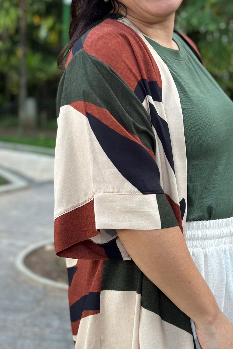 Kimono Estampado Geométrico