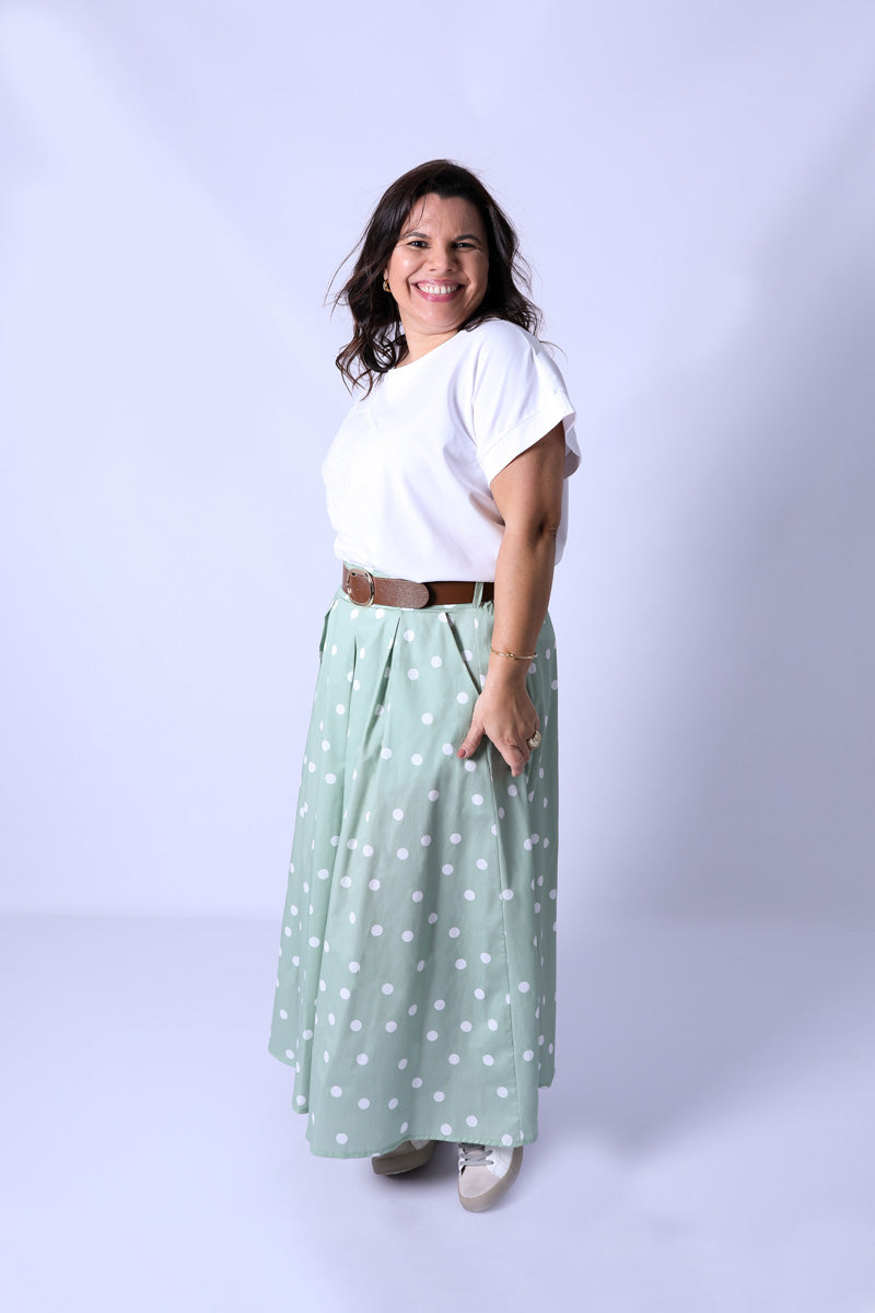 Falda Dots Verde