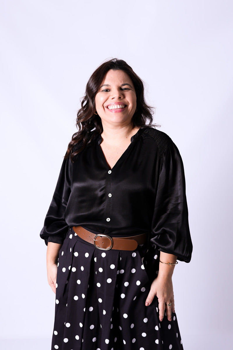 Falda Dots Negra