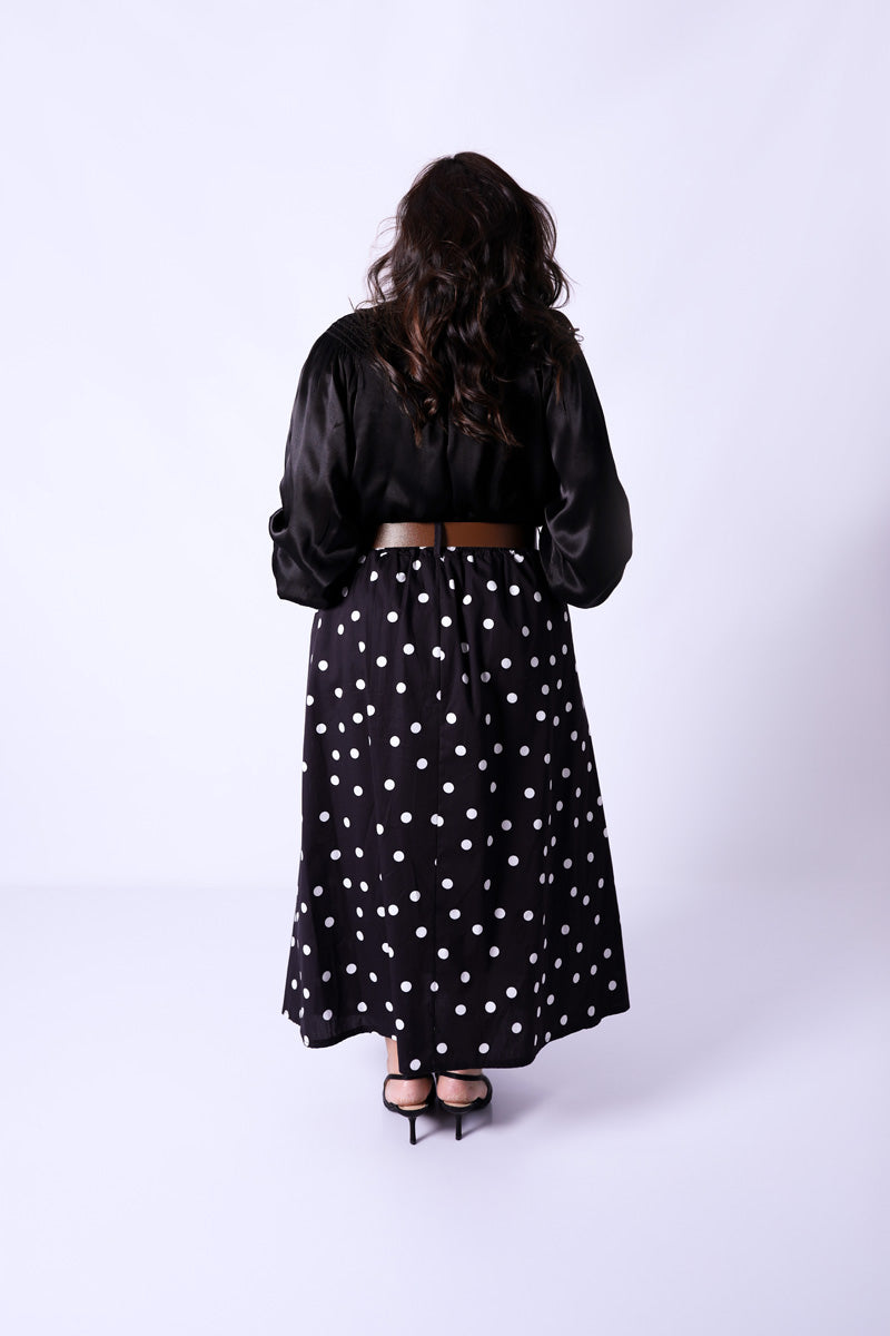 Falda Dots Negra