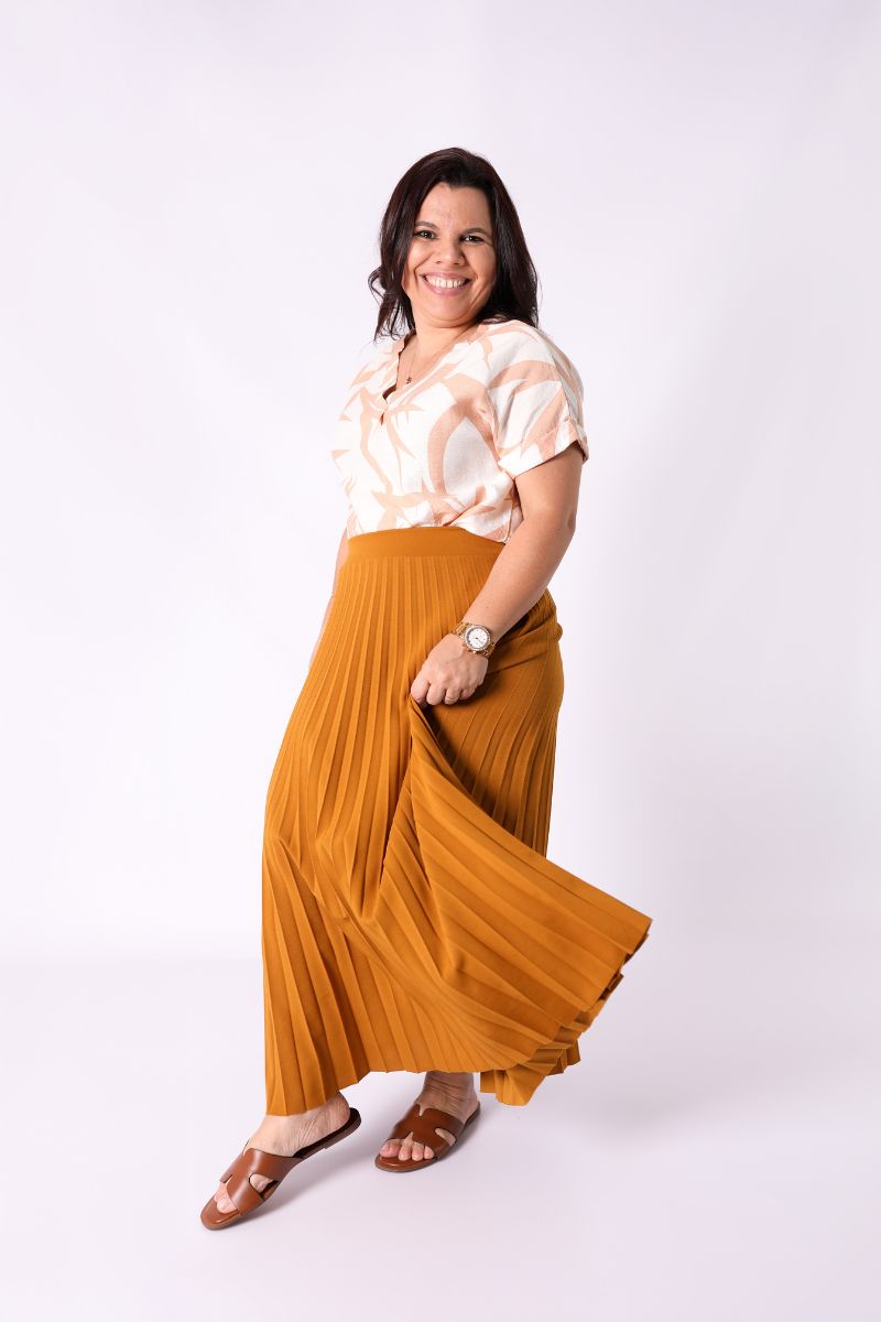 Sandalia Plana Camel - CORINA