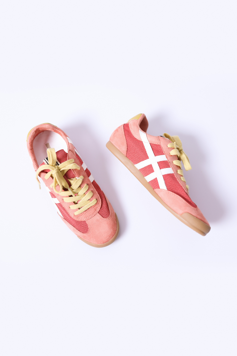 Zapatillas Retro Rosa-Lima - CORINA