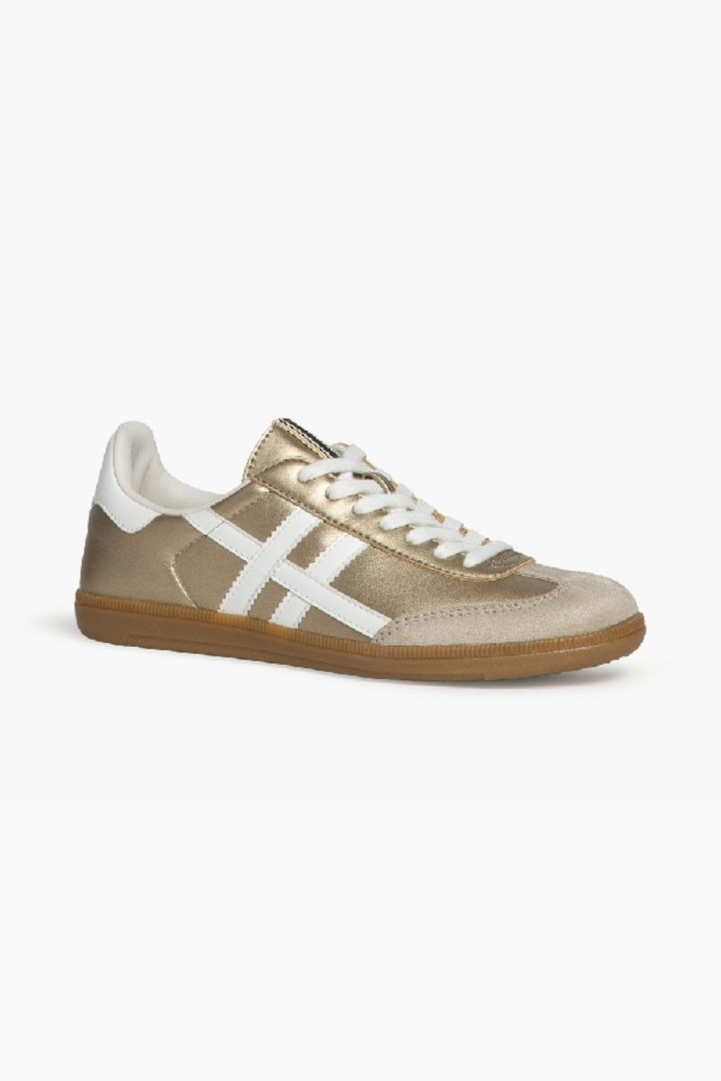 Zapatillas Retro Dorado & Beige - CORINA