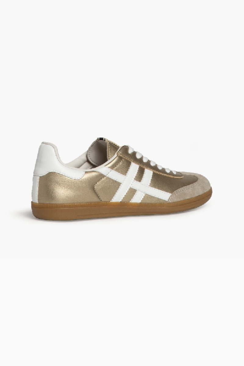 Zapatillas Retro Dorado & Beige - CORINA
