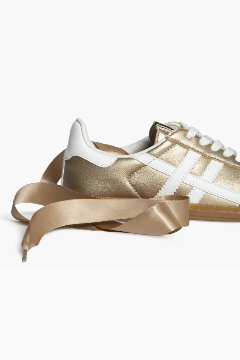 Zapatillas Retro Dorado & Beige - CORINA