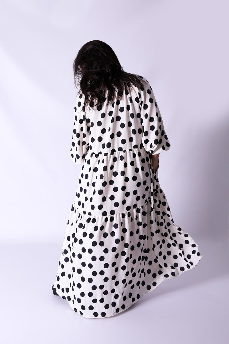 Vestido Folhos Dots - BOHOME