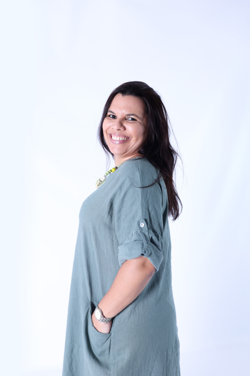 Vestido de Lino Amplio Verde