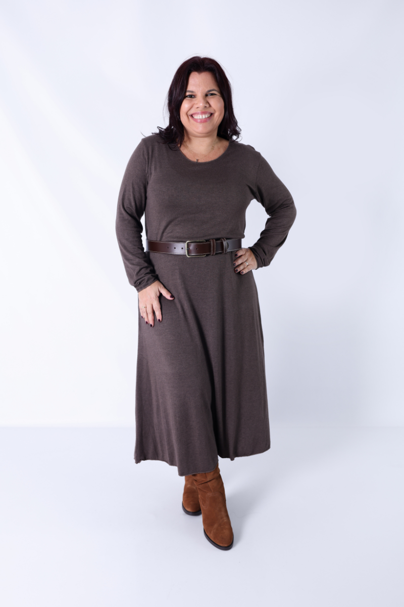 Vestido de Punto Sina Marrón