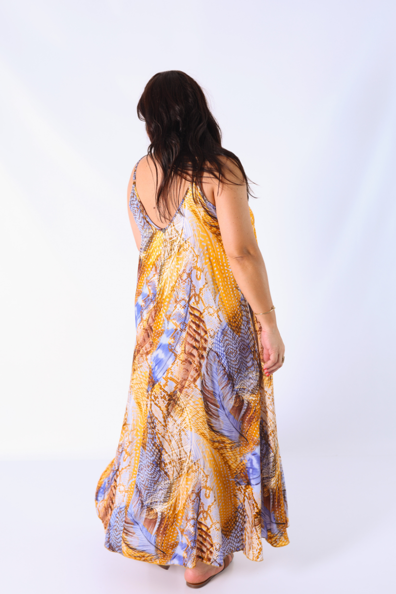 Vestido de tirantes finos con estampado floral - RUGA