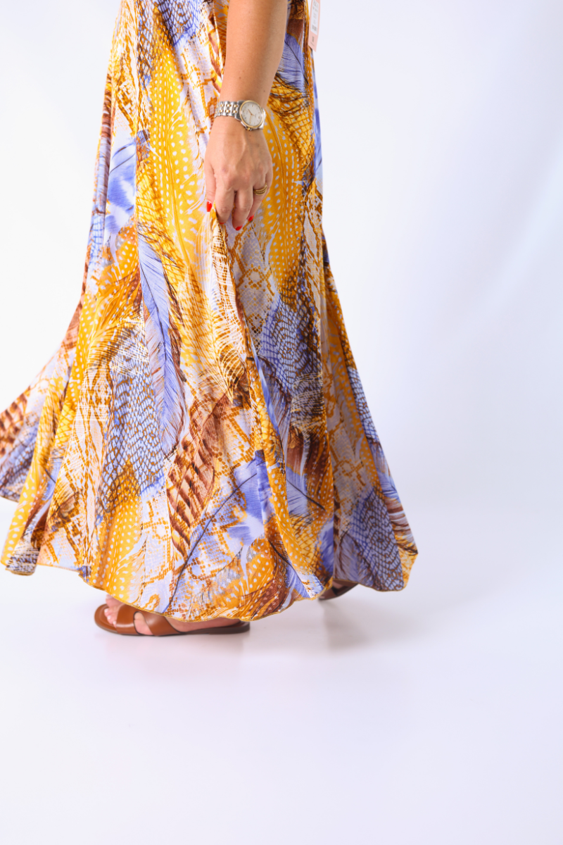 Vestido alças finas com padrão floral - RUGA