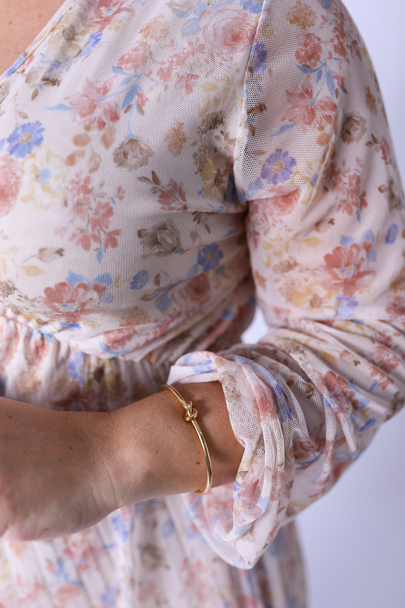 Vestido Plisado Floral