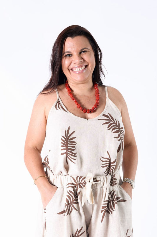 Blusa Folhagem Linho