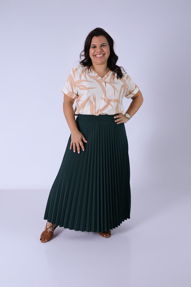 Blusa Follaje Beige