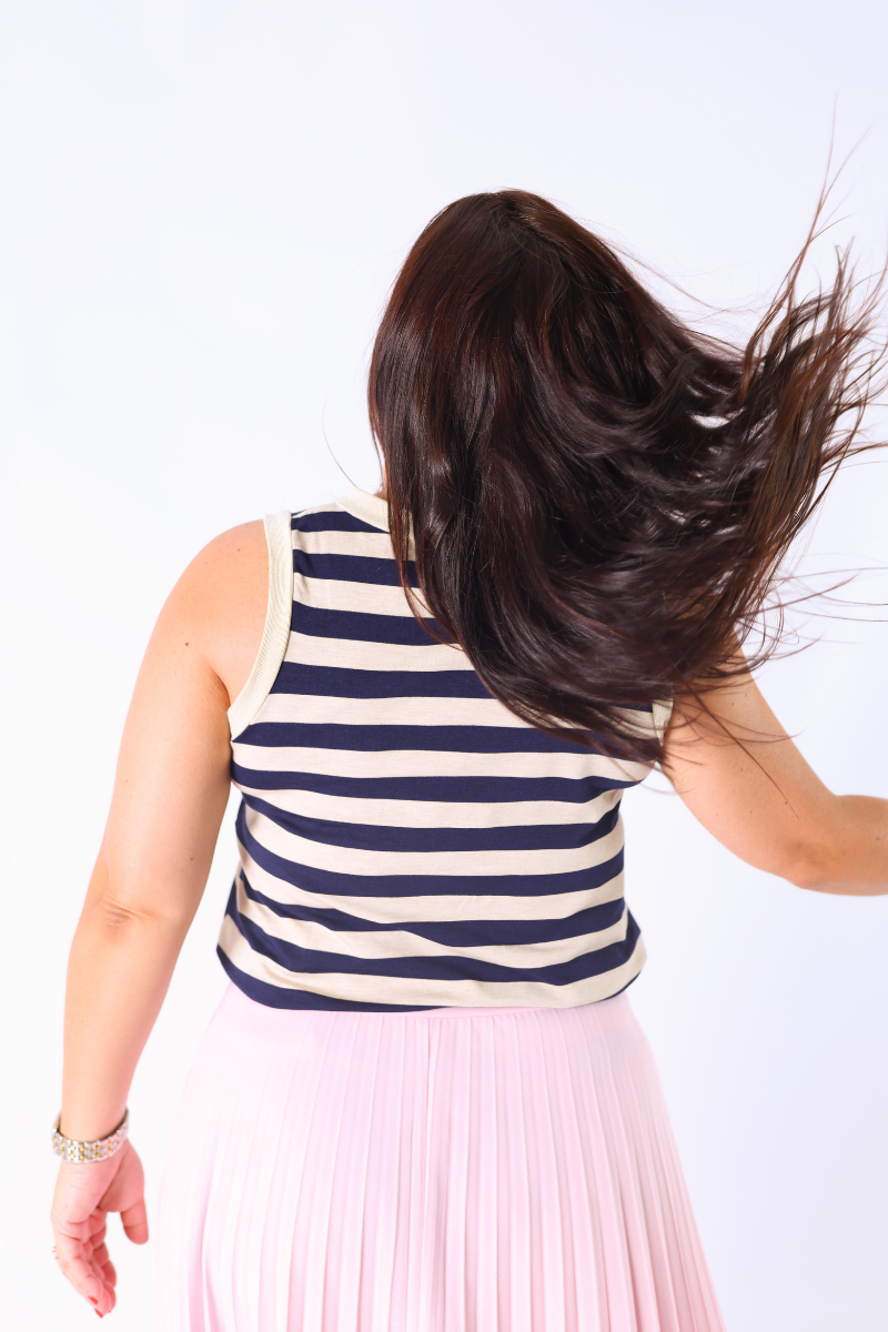 Blusa Yara Rayas Azul