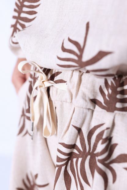 Short Folhaje Lino