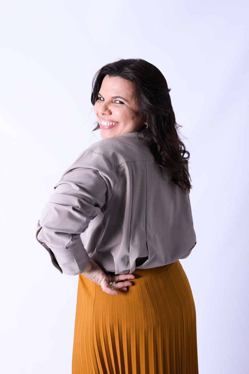 Camisa Lina Khaki