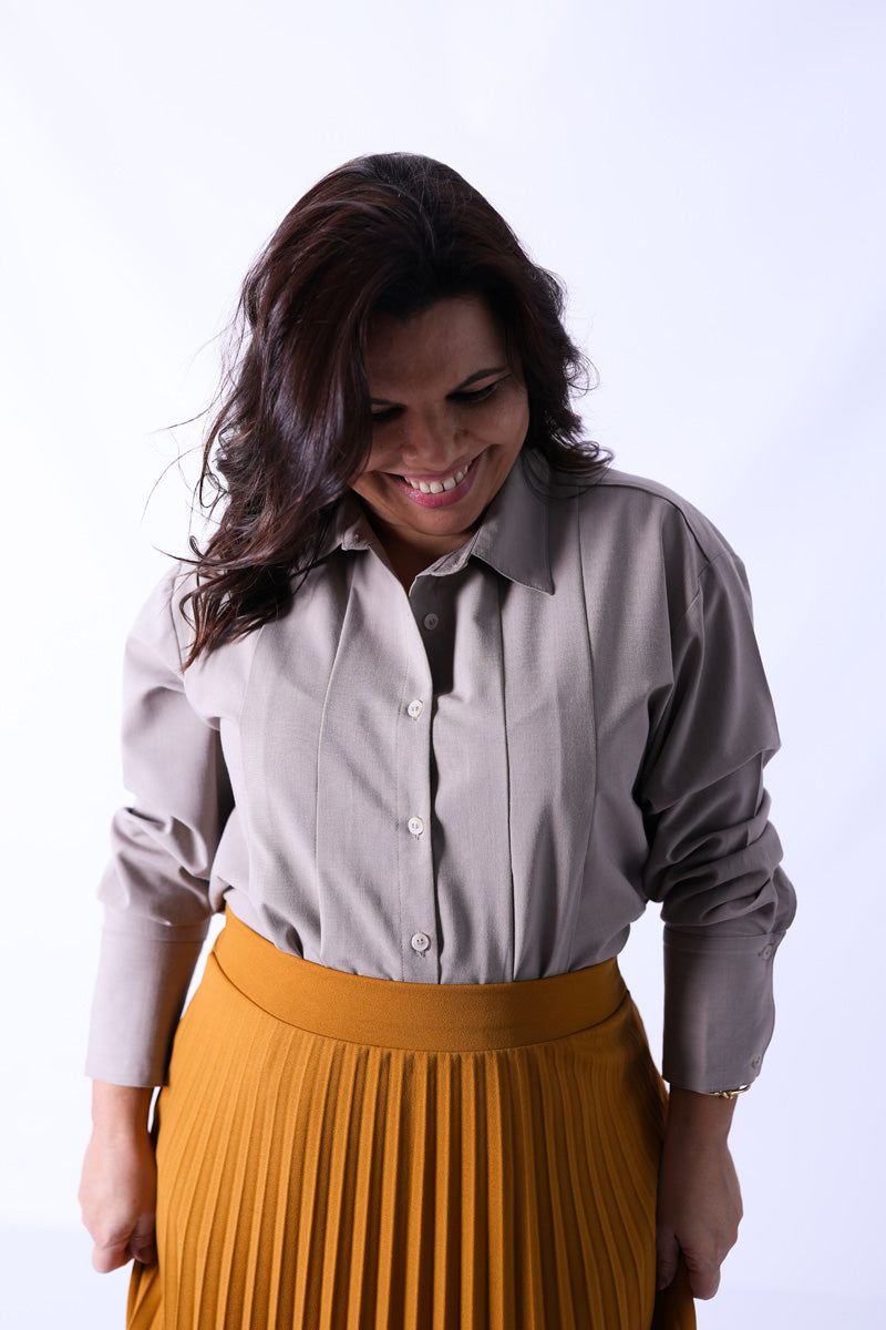 Camisa Lina Caqui