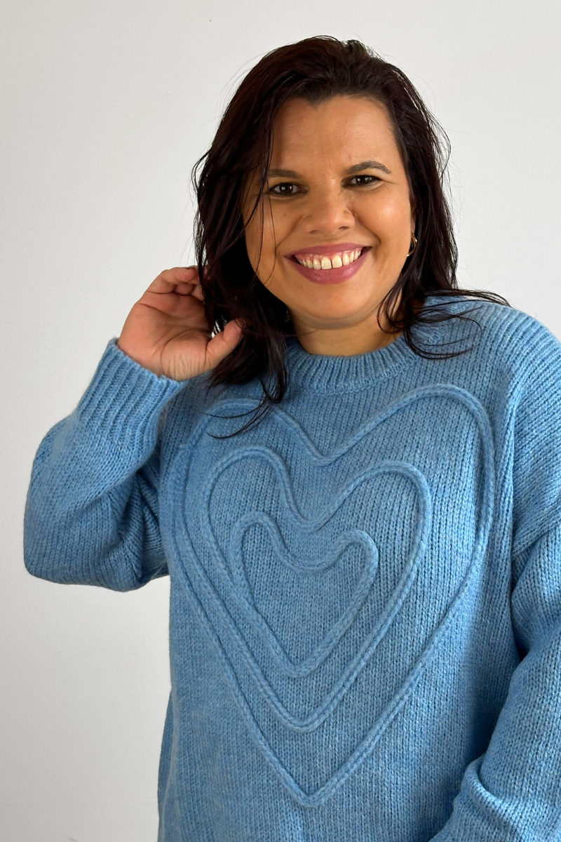 Camisola Coração Azul - RUGA
