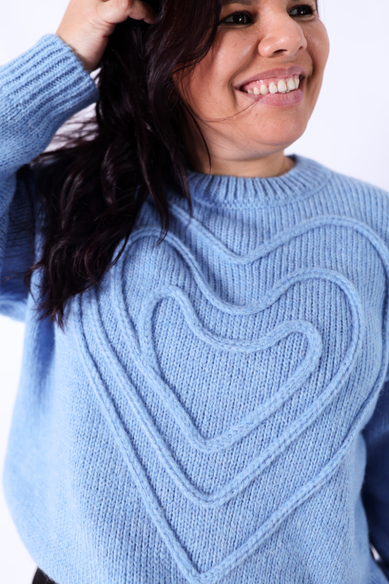 Pull Cœur Bleu – RUGA