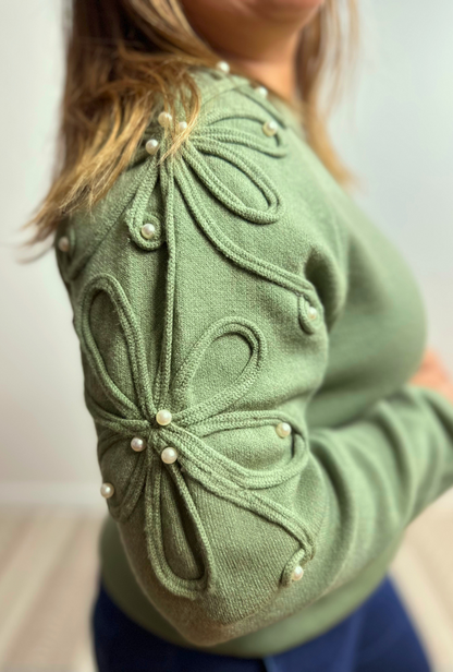 Camisola Malha Sami Verde Único - LeChic Moda