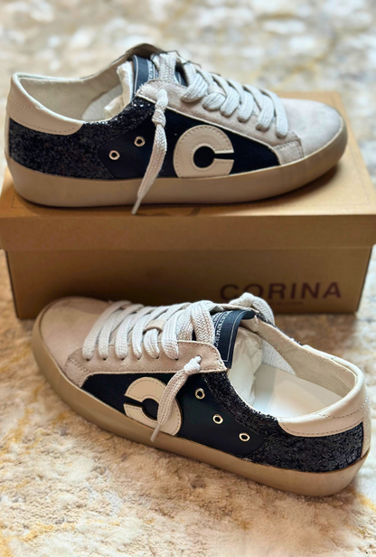 Ténis Corina Preto com Glitter 35 - LeChic Moda