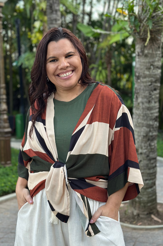 Kimono Estampado Geométrico