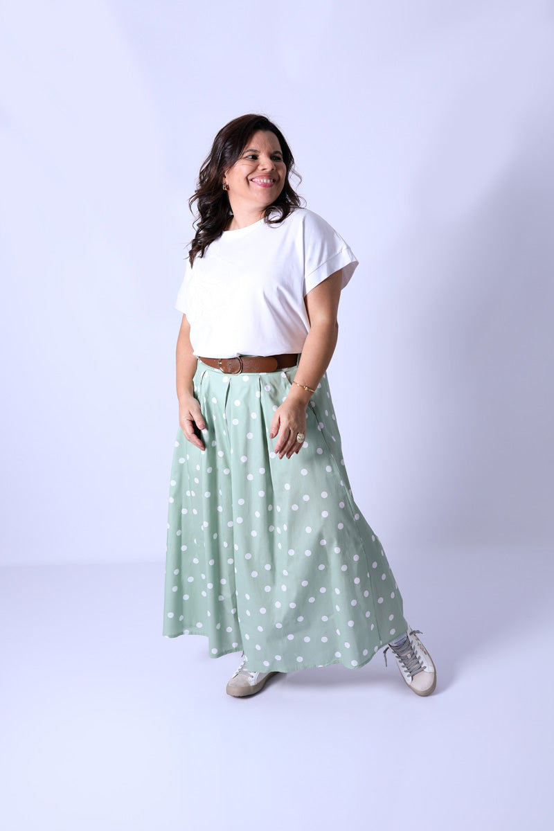 Falda Dots Verde