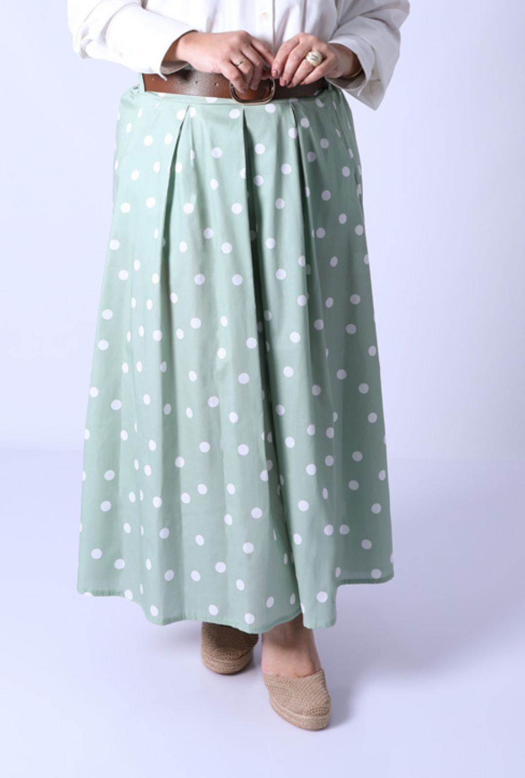 Falda Dots Verde
