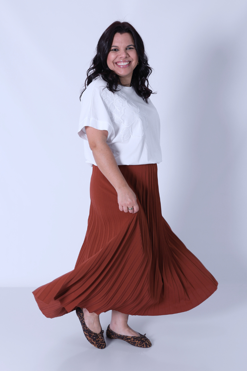 Falda Plisada Lara Telha
