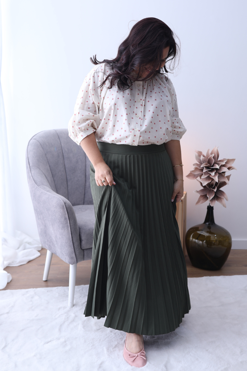 Falda Plisada Lara Verde
