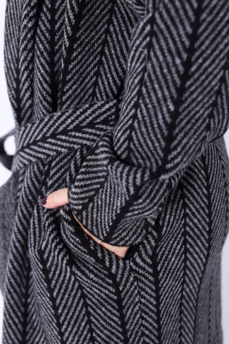 Manteau Chevrons Anthracite – RUGA