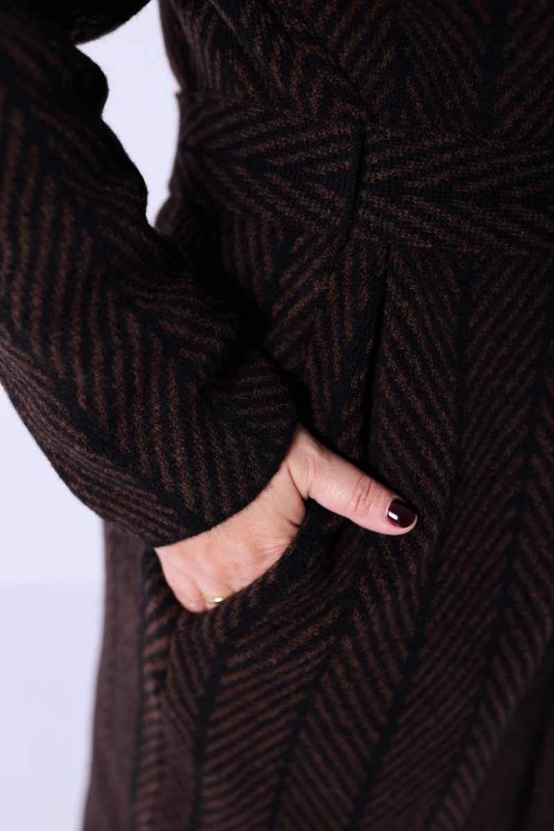 Manteau Chevrons Marron – RUGA