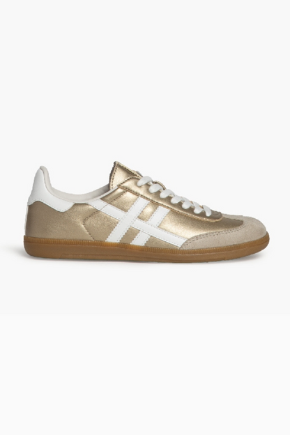Zapatillas Retro Dorado & Beige - CORINA