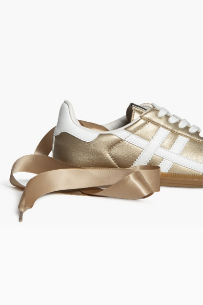 Zapatillas Retro Dorado & Beige - CORINA