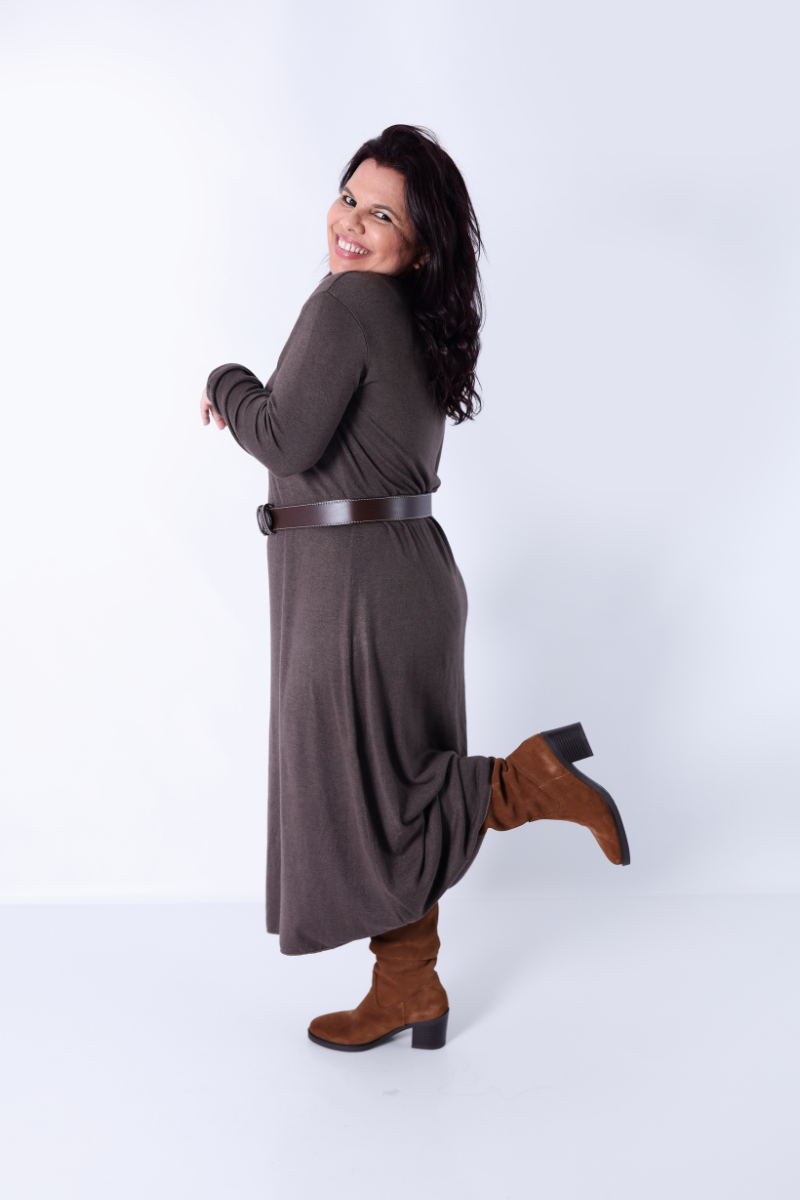 Vestido de Punto Sina Marrón