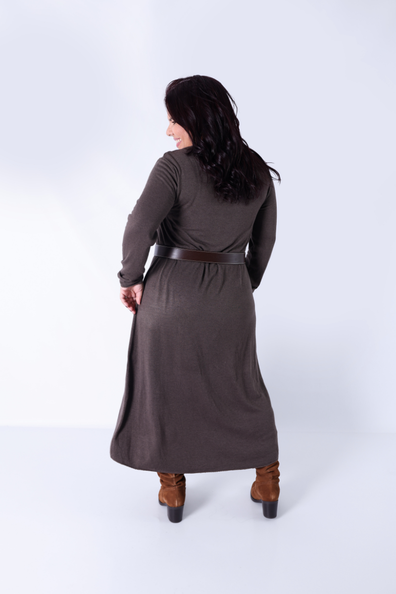 Vestido de Punto Sina Marrón