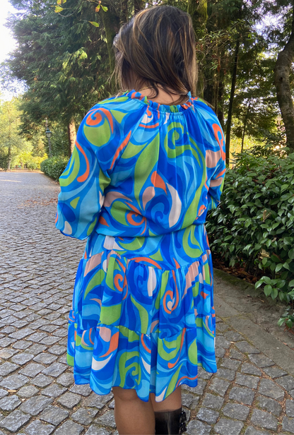 Vestido Paloma Blue / Único - LeChic Moda